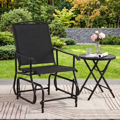 Inclined backrest  comfortable armrests  and contoured seat for optimal comfort<br>Gentle motion adds extra comfort to your patio moments<br>High-quality fabric keeps seating enjoyable for everyday outdoor relaxation<br>Reliable construction made of powde