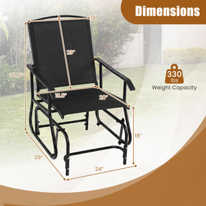Inclined backrest  comfortable armrests  and contoured seat for optimal comfort<br>Gentle motion adds extra comfort to your patio moments<br>High-quality fabric keeps seating enjoyable for everyday outdoor relaxation<br>Reliable construction made of powde