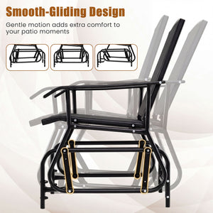 Inclined backrest  comfortable armrests  and contoured seat for optimal comfort<br>Gentle motion adds extra comfort to your patio moments<br>High-quality fabric keeps seating enjoyable for everyday outdoor relaxation<br>Reliable construction made of powde