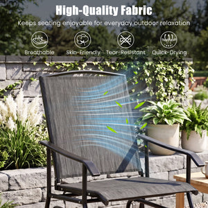Inclined backrest  comfortable armrests  and contoured seat for optimal comfort<br>Gentle motion adds extra comfort to your patio moments<br>High-quality fabric keeps seating enjoyable for everyday outdoor relaxation<br>Reliable construction made of powde
