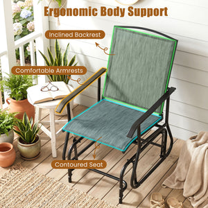 Inclined backrest  comfortable armrests  and contoured seat for optimal comfort<br>Gentle motion adds extra comfort to your patio moments<br>High-quality fabric keeps seating enjoyable for everyday outdoor relaxation<br>Reliable construction made of powde