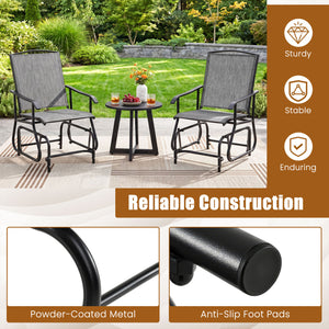 Inclined backrest  comfortable armrests  and contoured seat for optimal comfort<br>Gentle motion adds extra comfort to your patio moments<br>High-quality fabric keeps seating enjoyable for everyday outdoor relaxation<br>Reliable construction made of powde