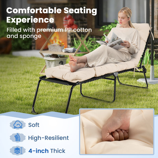 The cushion cover is wear-resistant with a long lifespan <br>The cushion cover is breathable and will not fade easily <br>Thickened cushion with high resilience cotton for optimal comfort <br>Equipped with 4 string ties to keep the cushion firmly attached