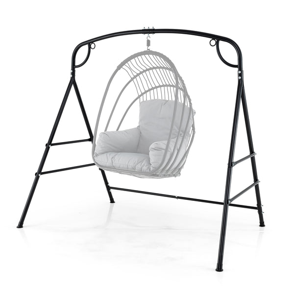 Heavy-duty A-shaped frame for 660 lbs max load<br>High-quality metal for long-lasting use<br>4 side crossbars for added stability<br>Non-slip footpads ensure firm placement<br>Designed with 2 side rings and a middle ring<br>Suitable for both single-point 