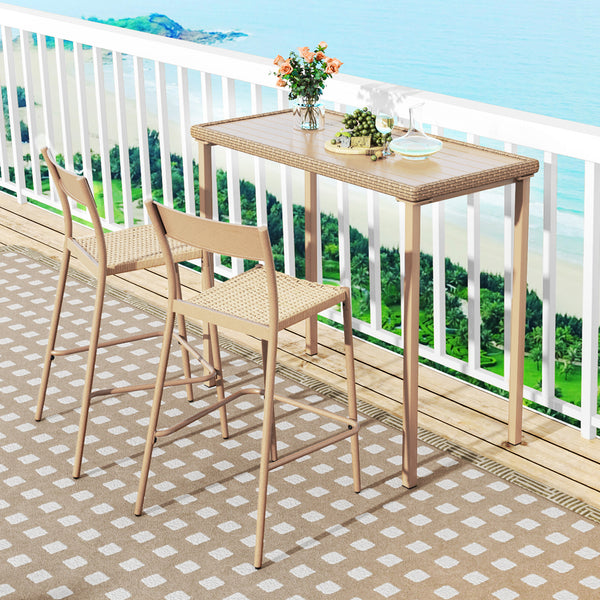 Supported by reinforced metal frame for high stability<br>Load up to 180 lbs  accommodating multiple items<br>Reinforced crossbars for higher stability<br>48" x 23" large tabletop is perfect for gatherings or meals<br>Decorated by appealing yet built-to-l