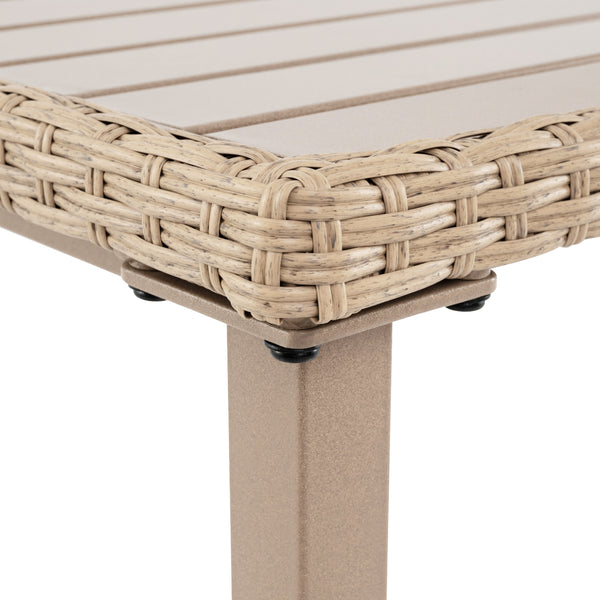 Supported by reinforced metal frame for high stability<br>Load up to 180 lbs  accommodating multiple items<br>Reinforced crossbars for higher stability<br>48" x 23" large tabletop is perfect for gatherings or meals<br>Decorated by appealing yet built-to-l