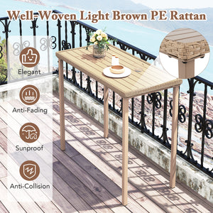 Supported by reinforced metal frame for high stability<br>Load up to 180 lbs  accommodating multiple items<br>Reinforced crossbars for higher stability<br>48" x 23" large tabletop is perfect for gatherings or meals<br>Decorated by appealing yet built-to-l