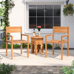 Made of selected teak wood for long-lasting use<br>Can load up to 375 lbs<br>Non-slip footpads for higher stability<br>Cozy to sit with armrests and inclined backrest<br>Natural color and wood texture for more elegance<br>Suitable for backyard  poolside  