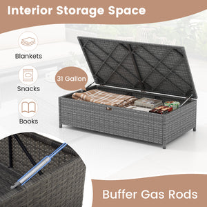 Crafted from premium mixed gray PE rattan for long-lasting elegance<br>Includes 2 back cushions  1 ottoman cushion and 1 seat cushion<br>Adjustable footpads of loveseat for higher stability<br>Zippered cushion covers offer easy maintenance<br>Ottoman cush
