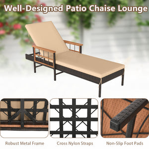 4-level adjustable backrest for customized comfort<br>Made of selected materials for durability<br>Hand-woven PE rattan for long-lasting elegance<br>Soft  elastic sponge cushions provide cozy seating support<br>Zippered cushion covers allow easy cleaning<