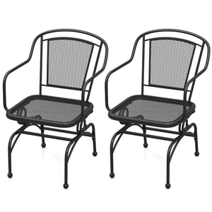 Rocking function with gentle  soothing 15Â° sway motion<br>Breathable metal mesh seats and backrests for better airflow<br>Wide tilting backrests and cozy armrests for relaxing reclines<br>Powder-coated metal frame for long-lasting outdoor use<br>Reinforc