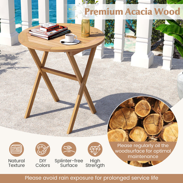 Built to last strength with solid acacia wood frame<br>Smooth surface for a comfortable and safe experience<br>Please regularly oil the wood surface for optimal maintenance<br>Easy to fold for space saving with adjustment of fixing devices<br>Portable des