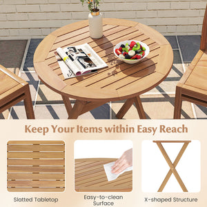 Built to last strength with solid acacia wood frame<br>Smooth surface for a comfortable and safe experience<br>Please regularly oil the wood surface for optimal maintenance<br>Easy to fold for space saving with adjustment of fixing devices<br>Portable des