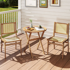 Built to last strength with solid acacia wood frame<br>Smooth surface for a comfortable and safe experience<br>Please regularly oil the wood surface for optimal maintenance<br>Easy to fold for space saving with adjustment of fixing devices<br>Portable des