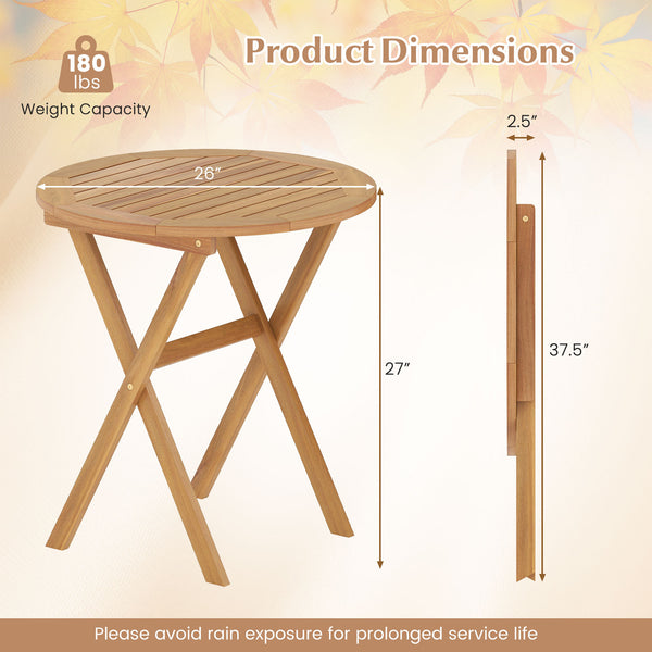 Built to last strength with solid acacia wood frame<br>Smooth surface for a comfortable and safe experience<br>Please regularly oil the wood surface for optimal maintenance<br>Easy to fold for space saving with adjustment of fixing devices<br>Portable des