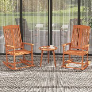 Selected solid wood for long-lasting durability<br>Soothing rocking allows you to relax in the great outdoors<br>Anti-rollover devices at the bottom for secure use<br>DIY your own rocking chair with different colors<br>104Â° high backrest and contoured se