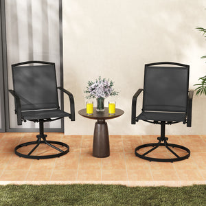 360Â° swivel seat allows you to enjoy unrestricted conversation<br>Gentle rocking motion offers added relaxation<br>High backrest and built-in armrests ensure cozy sitting posture<br>Breathable and quick drying seat ensure a sweat-free experience<br>Sturd