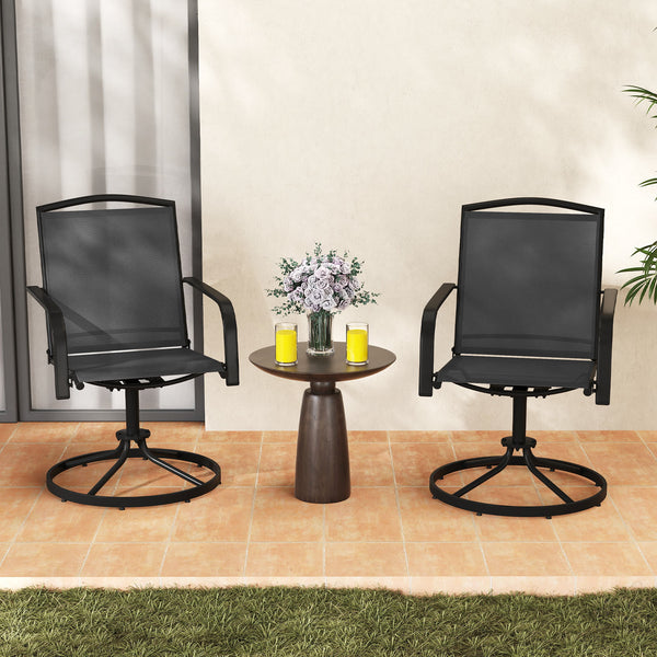 360Â° swivel seat allows you to enjoy unrestricted conversation<br>Gentle rocking motion offers added relaxation<br>High backrest and built-in armrests ensure cozy sitting posture<br>Breathable and quick drying seat ensure a sweat-free experience<br>Sturd