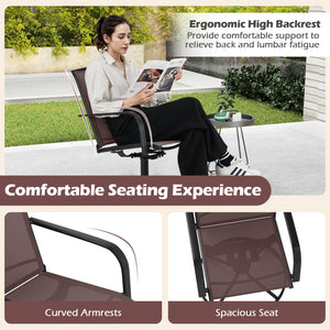 360Â° swivel seat allows you to enjoy unrestricted conversation<br>Gentle rocking motion offers added relaxation<br>High backrest and built-in armrests ensure cozy sitting posture<br>Breathable and quick drying seat ensure a sweat-free experience<br>Sturd