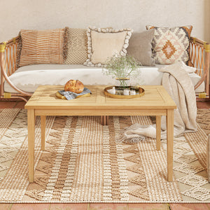 Made from durable natural teak wood that is wear-resistant for long-lasting use<br>No splinters design prevents any scratching on skin and clothing<br>Spacious slatted tabletop provides large storage space and easy drainage <br>Sturdy supportive feet and 