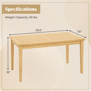 Made from durable natural teak wood that is wear-resistant for long-lasting use<br>No splinters design prevents any scratching on skin and clothing<br>Spacious slatted tabletop provides large storage space and easy drainage <br>Sturdy supportive feet and 