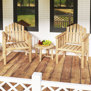 Adds natural elegance with a solid wood frame<br>Crafted with a smooth surface and rounded edges<br>Designed with a high back and comfy armrests<br>Reclined backrest offer comfortable support to your body<br>Suitable for various outdoor space  such as you