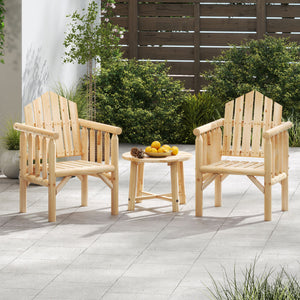 Adds natural elegance with a solid wood frame<br>Crafted with a smooth surface and rounded edges<br>Designed with a high back and comfy armrests<br>Reclined backrest offer comfortable support to your body<br>Suitable for various outdoor space  such as you