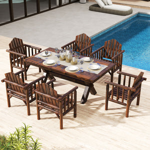 Adds natural elegance with a solid wood frame<br>Crafted with a smooth surface and rounded edges<br>Designed with a high back and comfy armrests<br>Reclined backrest offer comfortable support to your body<br>Suitable for various outdoor space  such as you