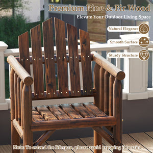 Adds natural elegance with a solid wood frame<br>Crafted with a smooth surface and rounded edges<br>Designed with a high back and comfy armrests<br>Reclined backrest offer comfortable support to your body<br>Suitable for various outdoor space  such as you