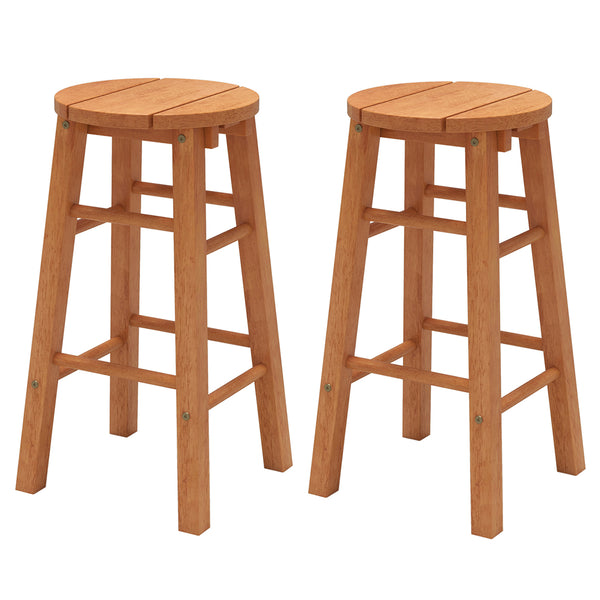Natural wood material is sturdy  stable and built to last<br>Painted surface presents durability and smooth touch<br>Enjoy comfortable outdoor leisure time with round seat<br>Considerate footrest allows you rest in a relaxing posture<br>Natural wood finis