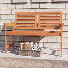 Solid wood construction for high strength and reliable support<br>Add a touch of natural beauty to your outdoor setting<br>The splinter-free surface ensures a safe and comfortable experience<br>Seat up to 2 people  enjoy outdoor leisure time with your lov
