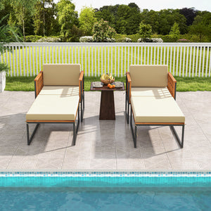 Acacia wood frame for more elegance and durability<br>Heavy-duty metal pipes offer excellent support<br>Adjustable footpads for higher stability<br>Comfortable to sit with soft cushions<br>Smooth zippers for easy removal and cleaning of cushion covers<br>