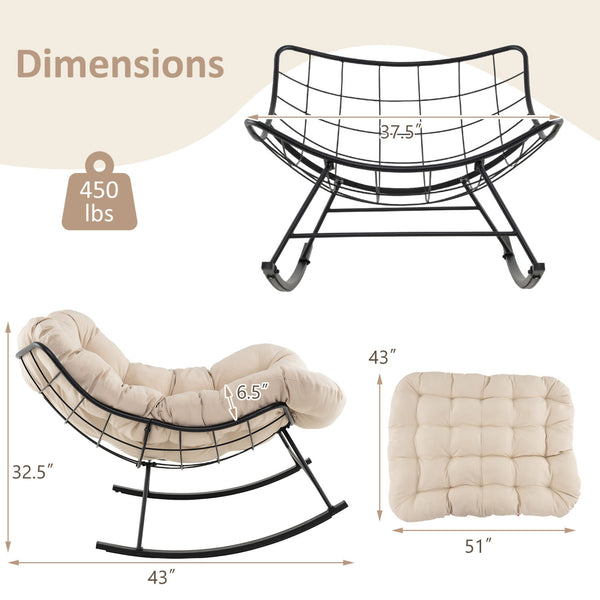Breathable and thick cushion for superior comfort<br>Enduring cover resists to fade for long time use<br>Ergonomic design makes it align with the natural curve of your body<br>Egg chair provides comfortable support for your head  back  hip and leg<br>Gent