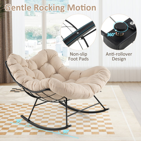 Breathable and thick cushion for superior comfort<br>Enduring cover resists to fade for long time use<br>Ergonomic design makes it align with the natural curve of your body<br>Egg chair provides comfortable support for your head  back  hip and leg<br>Gent