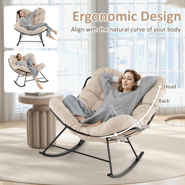 Breathable and thick cushion for superior comfort<br>Enduring cover resists to fade for long time use<br>Ergonomic design makes it align with the natural curve of your body<br>Egg chair provides comfortable support for your head  back  hip and leg<br>Gent