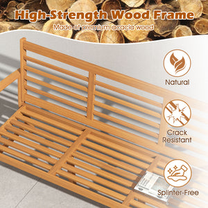 Seats up to 3 with extra wide sitting area<br>Load up to 1200 lbs with sturdy support<br>Made of premium acacia wood for extended use<br>Comfortable to sit with ergonomic backrest and armrests<br>Elastic seat cushion brings more coziness<br>Smooth zipper 