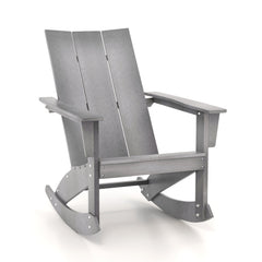 Rock back and forth for comfort with this adirondack rocking chair.<br>This multi-application rocking chair will fit in with your outdoor decoration.<br>Equipped with many user friendly details  such as rounded armrest or curved backrest.<br>Rocking range
