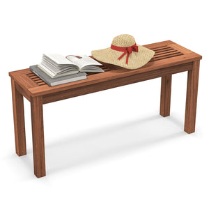 Solid wood construction for sturdiness and durability<br>Ventilated slatted seat provides a comfortable seating<br>Spacious seating area for up to 2 people <br>Easy-to-clean surface requires little maintenance<br>Bottom reinforced wood strips for better s