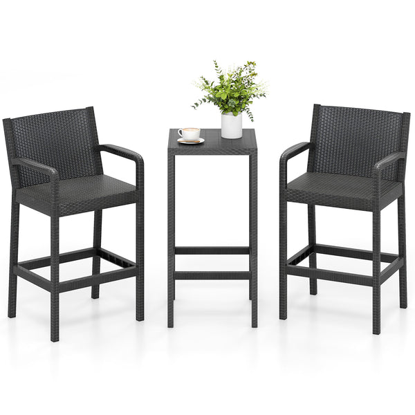 Wide PP seat is sun-protective and fade-resistant<br>Curved backrest and integrated armrests for cozy sitting experience<br>Heavy-duty metal frame is built with strength and stability <br>Reinforced connection and protective pads for reliable construction