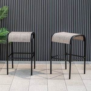 Sturdy metal frame supports up to 400 lbs<br>Curved seat makes you sit with high-level comfort<br>Premium fabric resists tears and fading<br>Breathable and quick-drying seat suits for outdoor use<br>Screw-in crossbar reinforces overall stability<br>Sleek 
