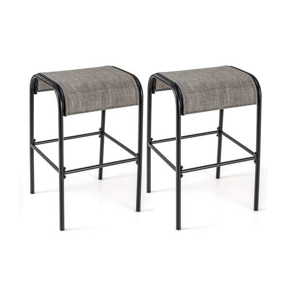Sturdy metal frame supports up to 400 lbs<br>Curved seat makes you sit with high-level comfort<br>Premium fabric resists tears and fading<br>Breathable and quick-drying seat suits for outdoor use<br>Screw-in crossbar reinforces overall stability<br>Sleek 