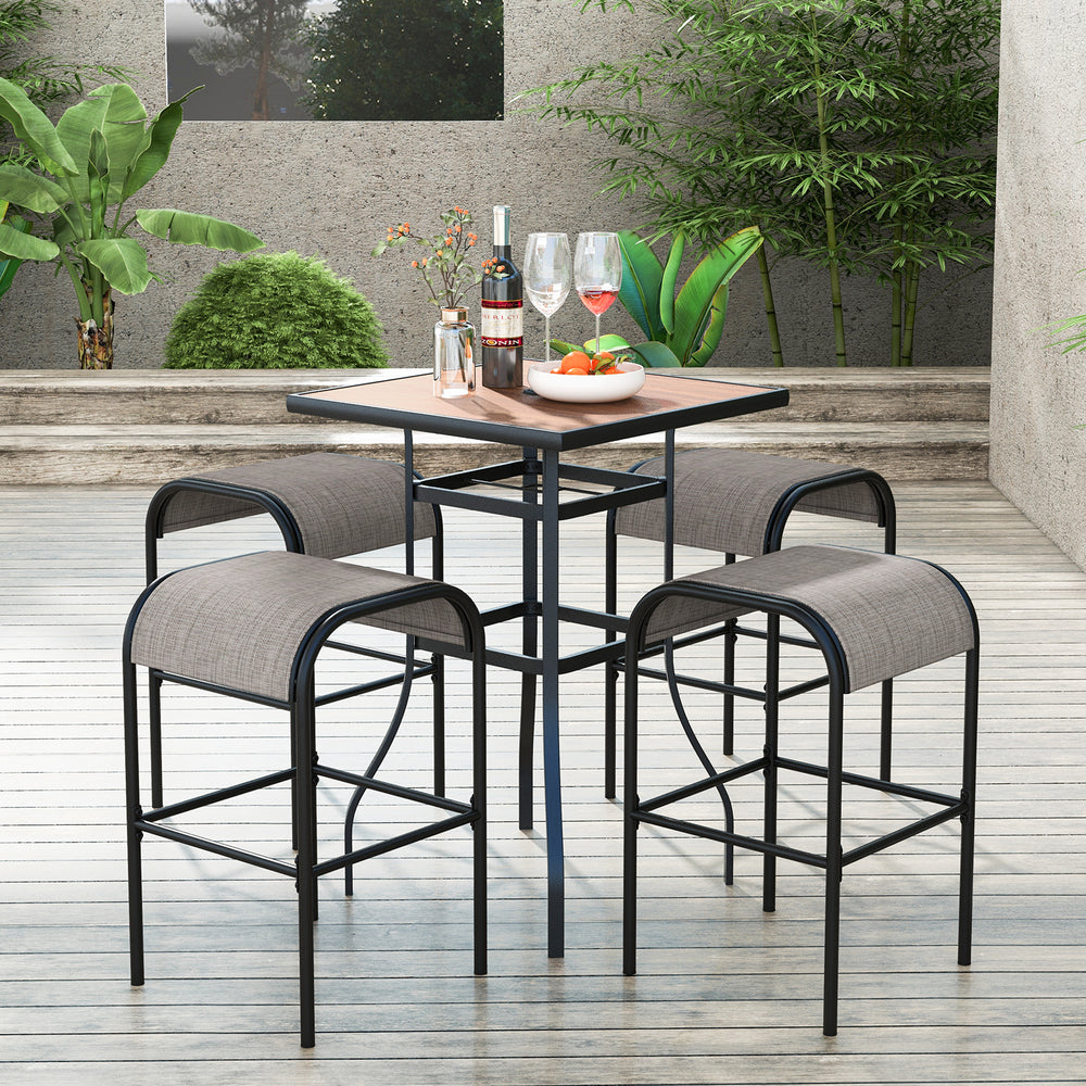 Sturdy metal frame supports up to 400 lbs<br>Curved seat makes you sit with high-level comfort<br>Premium fabric resists tears and fading<br>Breathable and quick-drying seat suits for outdoor use<br>Screw-in crossbar reinforces overall stability<br>Sleek 