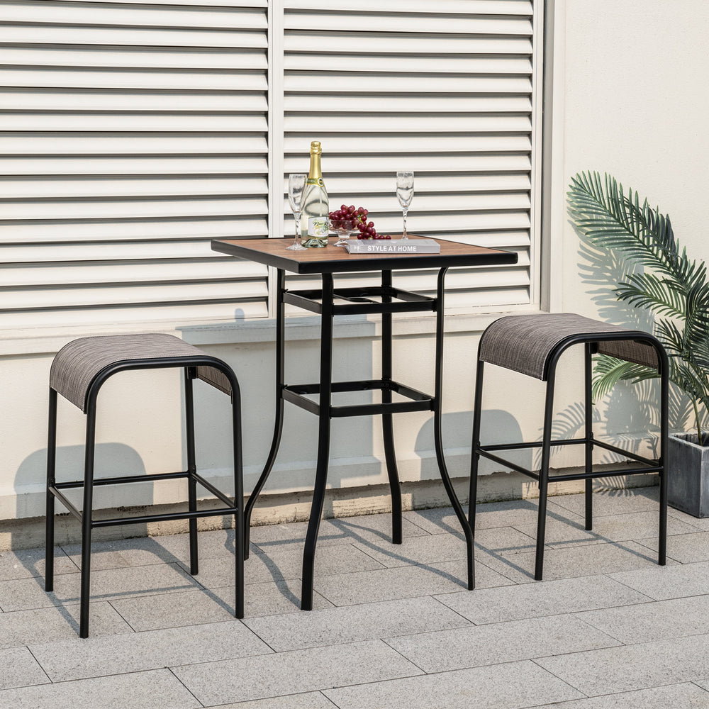 Sturdy metal frame supports up to 400 lbs<br>Curved seat makes you sit with high-level comfort<br>Premium fabric resists tears and fading<br>Breathable and quick-drying seat suits for outdoor use<br>Screw-in crossbar reinforces overall stability<br>Sleek 