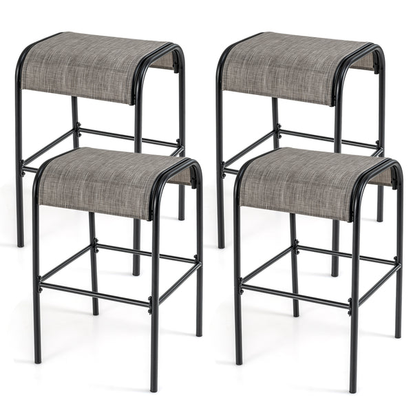 Sturdy metal frame supports up to 400 lbs<br>Curved seat makes you sit with high-level comfort<br>Premium fabric resists tears and fading<br>Breathable and quick-drying seat suits for outdoor use<br>Screw-in crossbar reinforces overall stability<br>Sleek 