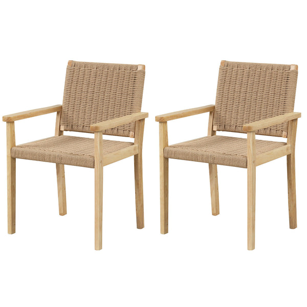 Spacious seat will relieve your fatigue and stress <br>Super sturdy with 400 lbs max load <br>Premium rubber wood frame offers strong support <br>Elegant and durable woven paper rope offers you a better sitting experience <br>Anti-slip footpads improve th