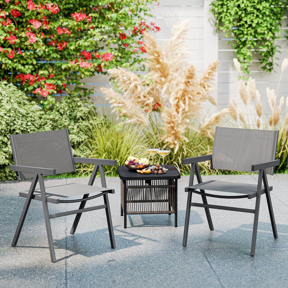 Premium breathable fabric ensures coolness and comfort<br>Fade-resistant material maintains appearance over time<br>Comfy armrests and wide seats provide excellent support<br>Tilted backrest offers unmatched back support<br>Sturdy metal frame with powder-