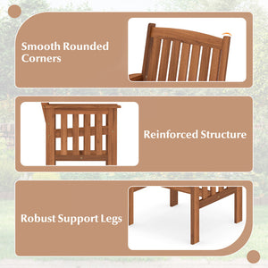 Solid wood frame to ensure the overall endurance<br>Please regularly oil (not included) the wood surface for optimal maintenance<br>Ergonomic comfort with armrests and inclined backrest<br>Promote ventilation with slatted seat<br>Added stability with firm