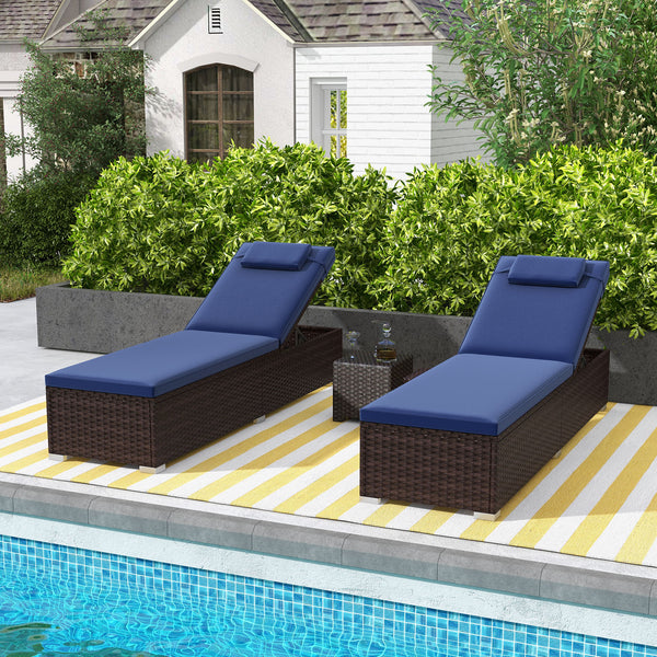 6-level backrest with simple adjustment meets your different relaxing needs<br>Side table can be folded when not in use<br>Well-woven rattan surface for more elegance and durability<br>Comfortable to sit with long cushion and detachable headrest<br>Zipper