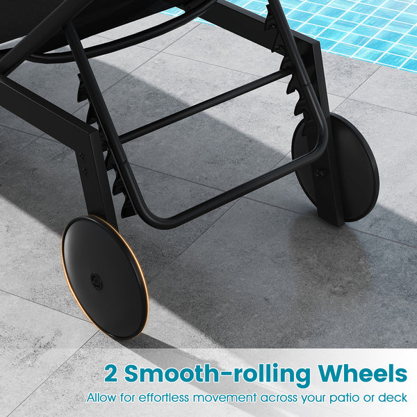 Customize your position with a 6-level adjustable backrest<br>The backrest includes a full flat position for better sunbathing<br>Long-lasting adjustment brackets for a user-friendly design<br>Make you feel comfortable with breathable fabric<br>Quick-dryi