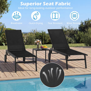 Customize your position with a 6-level adjustable backrest<br>The backrest includes a full flat position for better sunbathing<br>Long-lasting adjustment brackets for a user-friendly design<br>Make you feel comfortable with breathable fabric<br>Quick-dryi